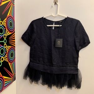 PESERICO gauze butted blouse-size 40,Italian brand